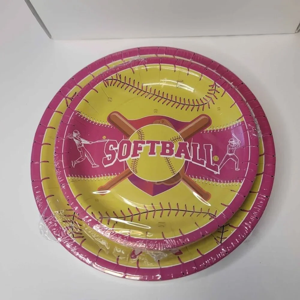 194 Piece Softball Party Supply Kit - Service for 24